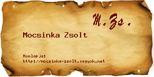 Mocsinka Zsolt névjegykártya