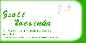 zsolt mocsinka business card